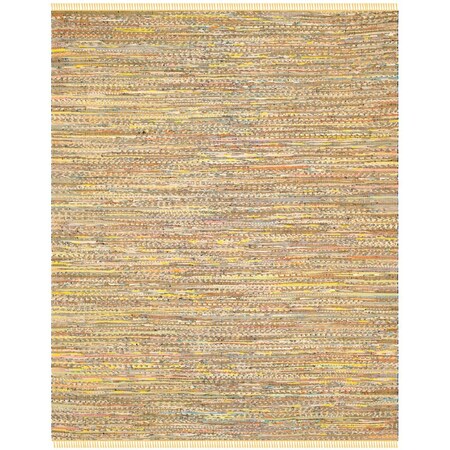 Safavieh 11 x 15 ft. Rag Hand Woven Rug Large Rectangle - Yellow & Multi Color RAR121H-1115